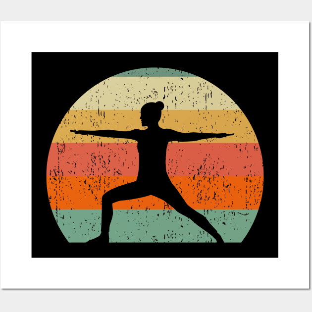 Yoga Warrior at Sunset Wall Art by epiclovedesigns